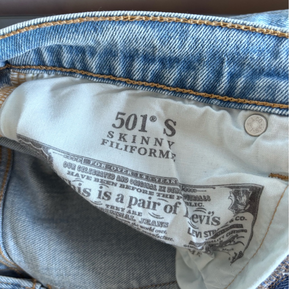 Levi's Blue Straight Leg Jeans Classic Denim - Picture 10 of 10